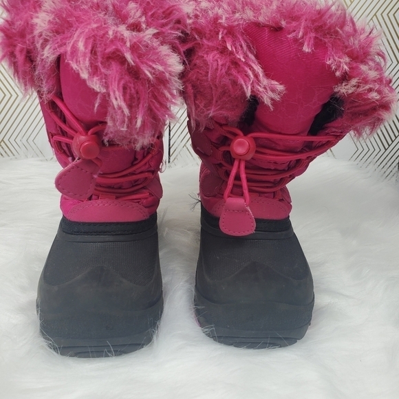 Kamik Winter Boots Girls Soze 10 Pink Fur Lined Snow‎ Winter Warm Grips Fuzzy. - Picture 2 of 12